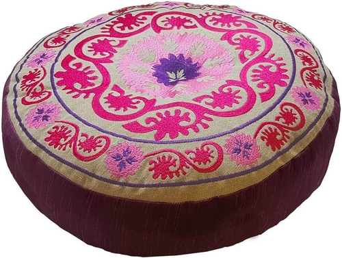 Meditation Cushion Comfortable 16" Inch Floor Pillow, High-Density Poly-Cotton F