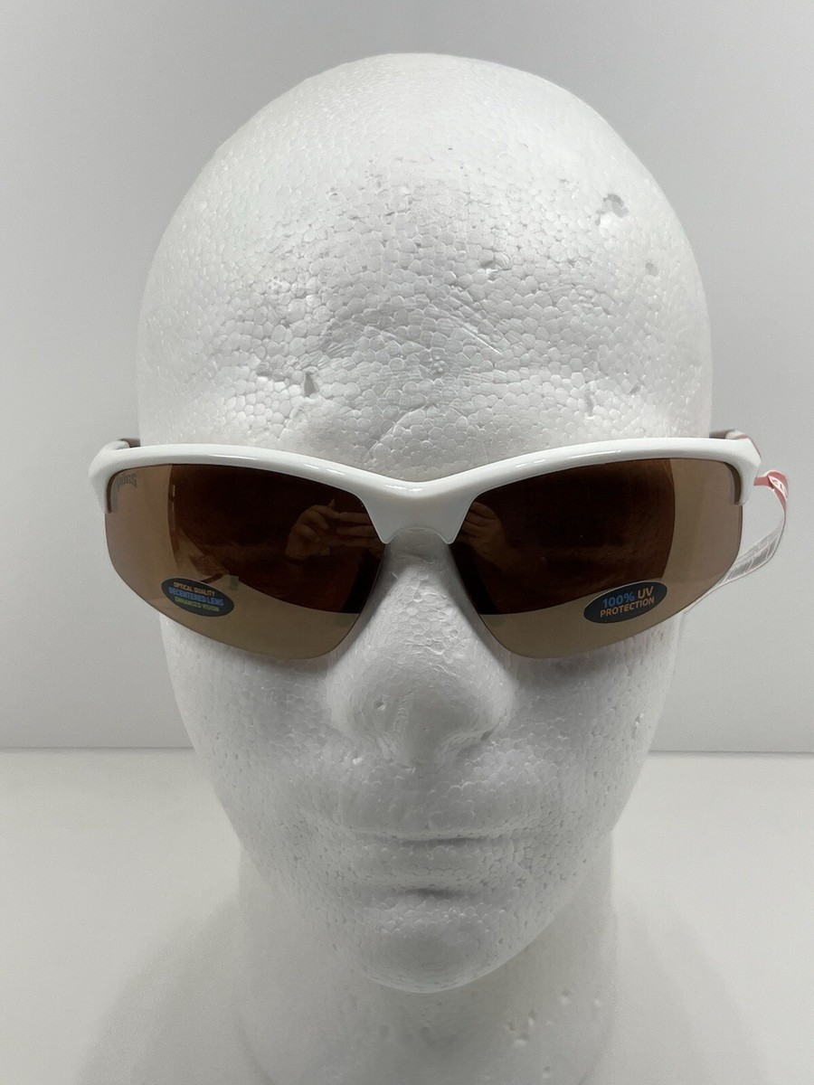 Pugs Unisex Sunglasses Model A12 Gloss White & Brown with Amber
