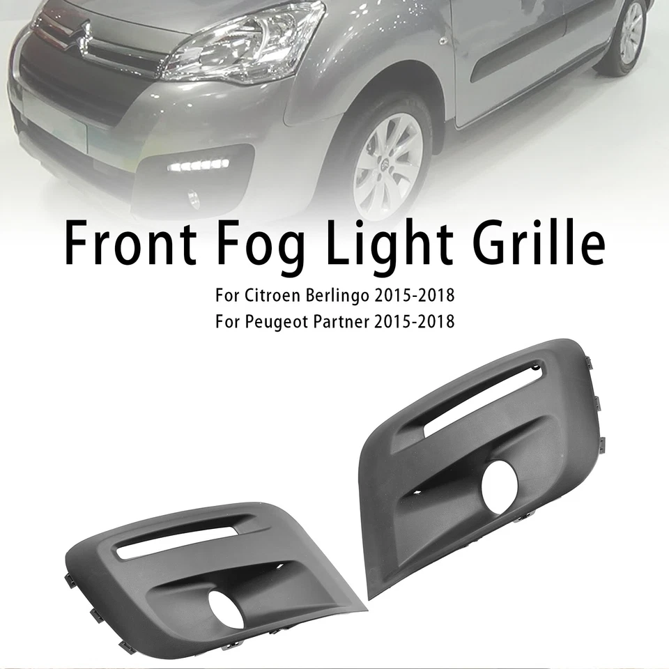 Front Bumper Foglight Grille Fit Citroen Berlingo Fit Peugeot Partner 2015-18 S5 - Image 4 of 4