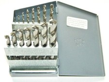 15 Piece COBALT DRILL BIT SET Jobber 135 Metal In Type J Index Case Made In USA