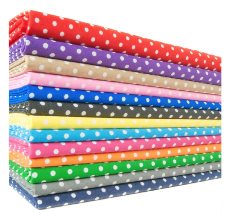 POLYCOTTON POLKA DOT FABRIC - various colours 1/2 metre & metre - UK SELLER