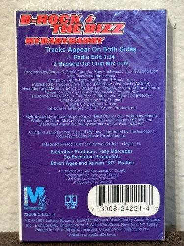 1997 VTG B-Rock & The Bizz My Baby Daddy SEALED Cassette Single - Picture 6 of 6