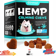 Hemp Calming Chews for Dogs Stress  Dog Anxiety Dog Natural Calming 110 Treats