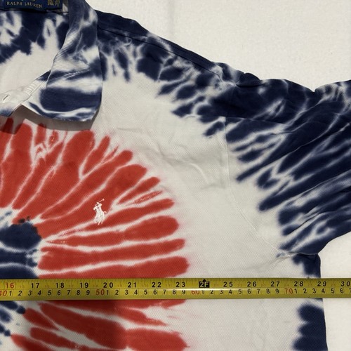 Polo Ralph Lauren Polo Men’s 3XLT Red White Blue Tie Dye Short Sleeve Shirt - Picture 9 of 9