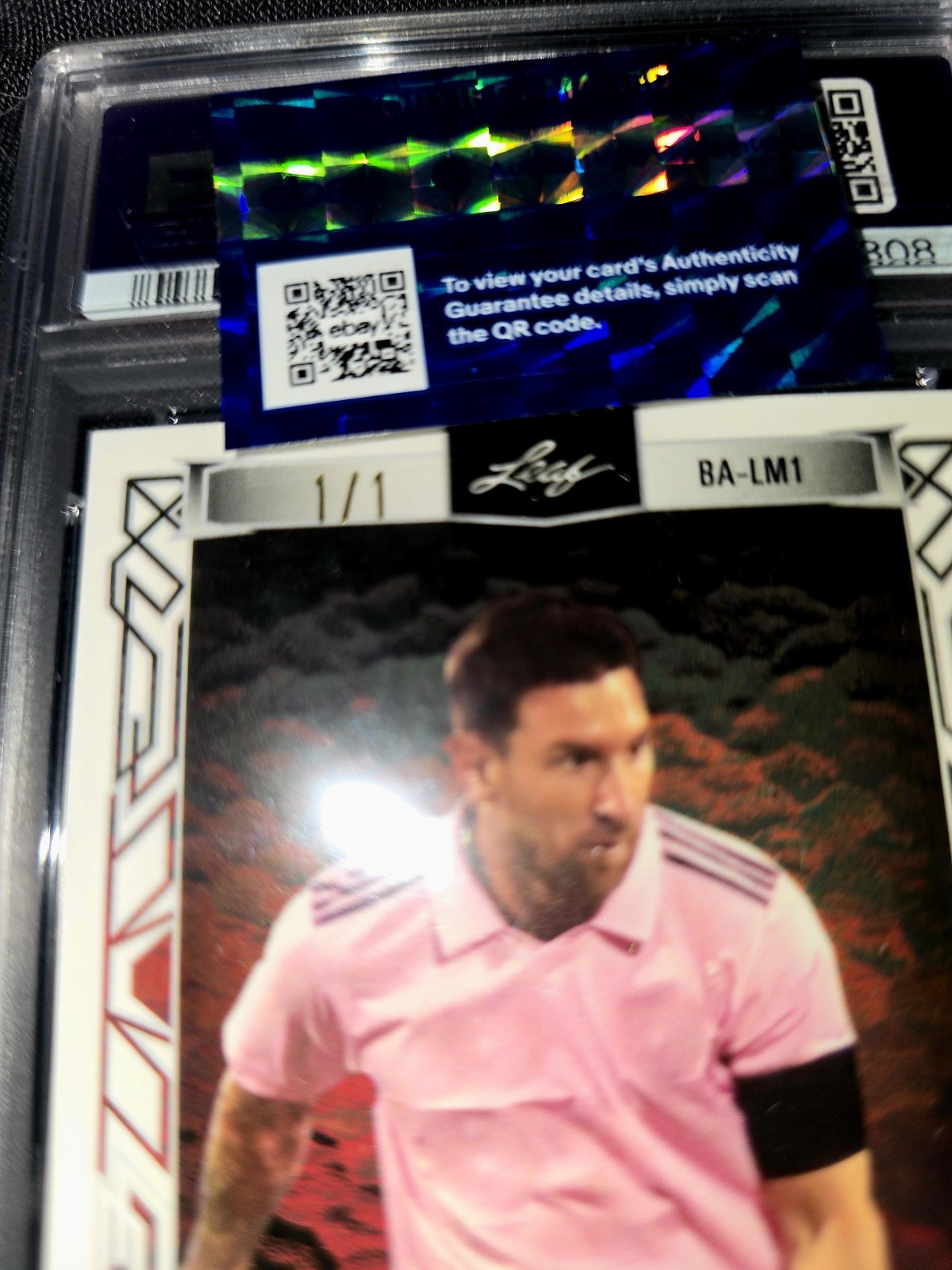 💰$4K #1/1 PSA POP 1! HOLO AUTO INVESTMENT+!🤑$CARCE CRYSTAL LIONEL MESSI SIGNED view 10