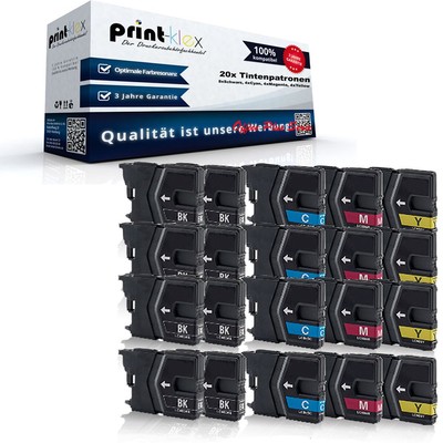 20x kompatibe BROTHER LC985 MFC J220 Blau Blau Rot Gelb