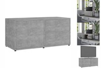 Tv-Schrank Betongrau 80X34X36 Cm Spanplatte Lowboard