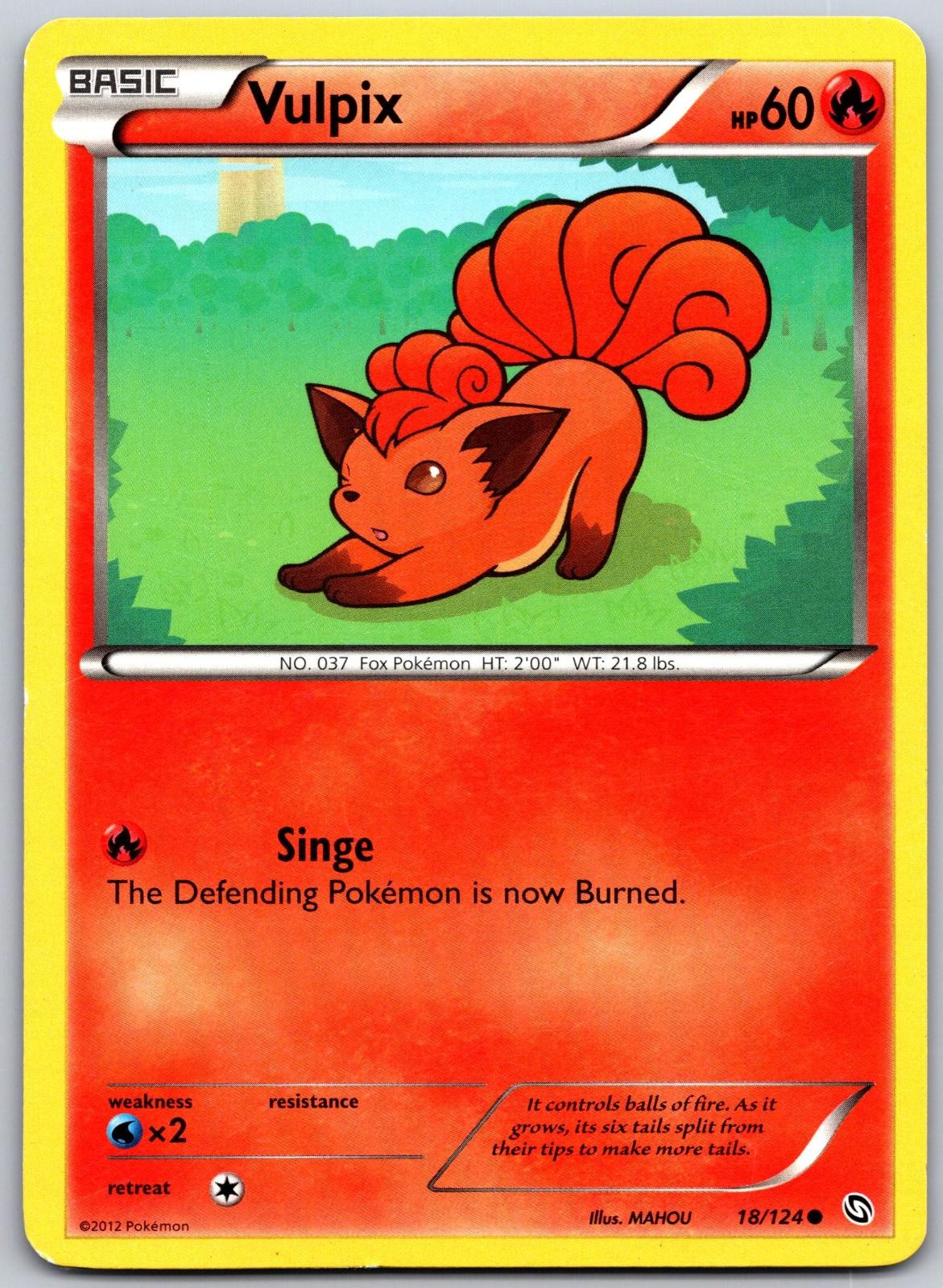 Vulpix 18/124 Common Dragons Exalted Pokemon Lightly Played