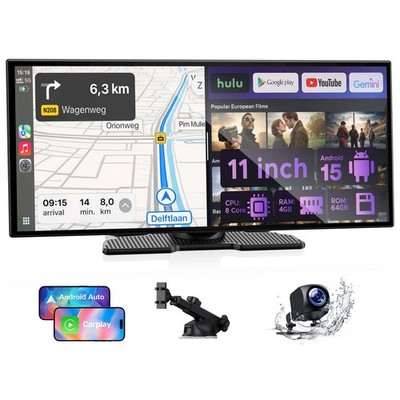 RC32 11'' TouchScreen Wireless AI Carplay Screen Portable Car Stereo w/ Gemini AI