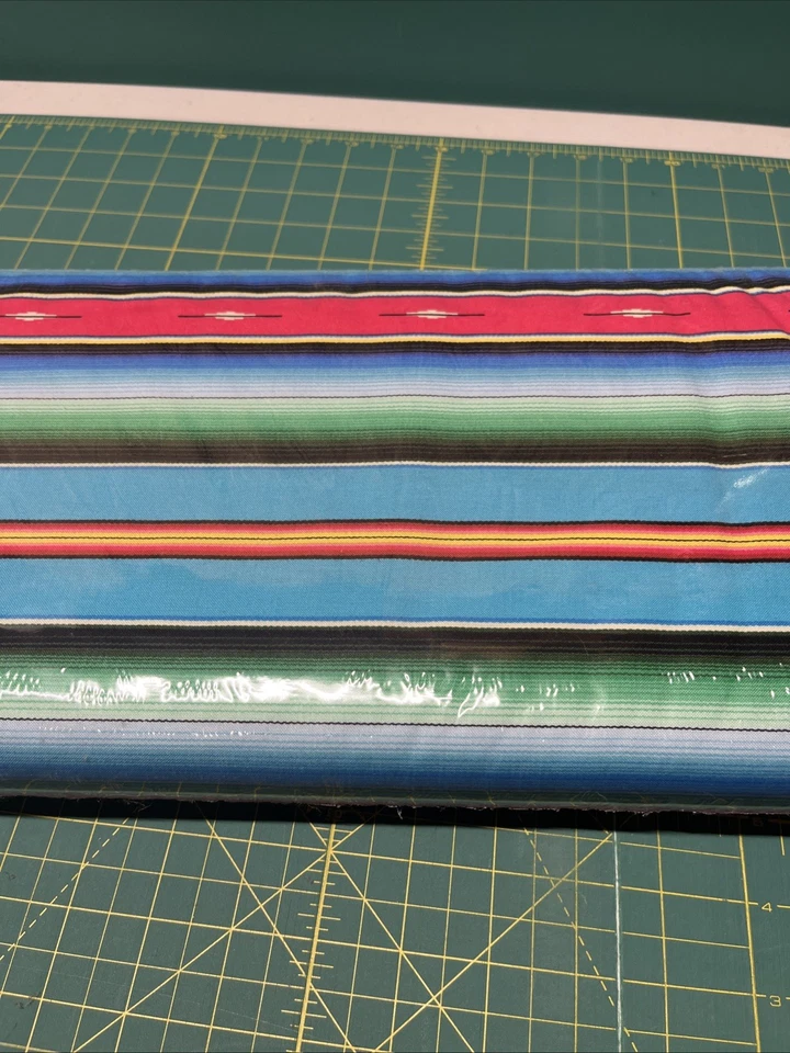 Tela Surf Serape M Fiesta Azul 15 Yardas Tela Algodón TODO PERNO envuelto   Foto 3 de 4