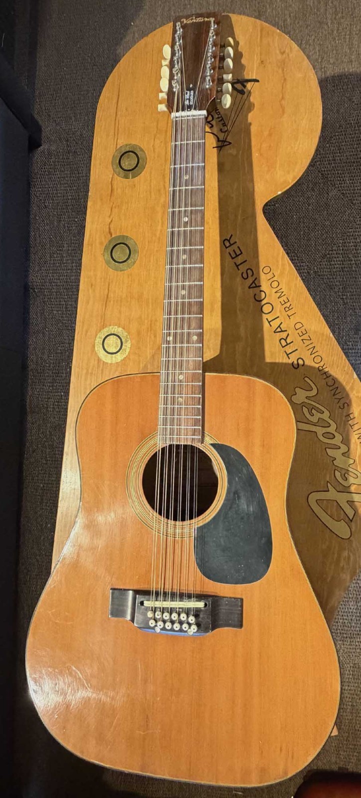 Ventura V-17 12 String Acoustic Guitar 1960s Japan Good Condition ProSetup Case