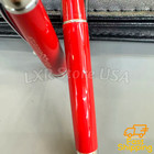 BID MONTBLANC Red Resin Fountain Pen Platinum Trim w/ Leather Pen Pouch — photo 7