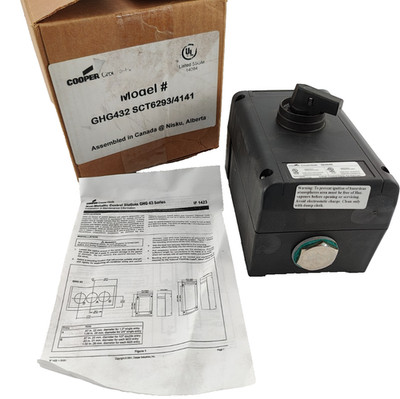 CROUSE-HINDS/COOPER GHG43, GHG432 SCT6293/4141 NON-METALLIC CONTROL STATION, NEW