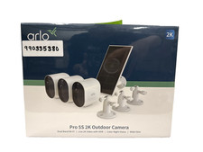 Arlo VMK4360P-1SCNAS Pro 5S 2K Spotlight Camera 3 Cameras  1 Solar Panel NEW