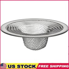 Mesh Bathtub Drain Strainer Stainless Steel Rust Proof Easy Clean Drop In Design