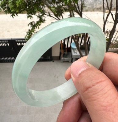 Natural Grade A Jade Bangle  Green Burma Jadeite Ice Jade Women Bracelet 58mm