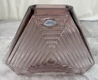 Blenko Pilgrim Glass Metropolis Vase Vtg Art Deco Light Purple Triangle Pyramid