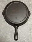 Unmarked Griswold No. 7 Cast Iron Skillet – PN 754 – Heat Ring – Rough Surface