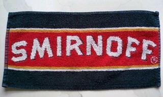 Vintage Smirnoff bar beer Towel Mat. 1990s. Used condition.