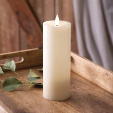 Infinite Wick Paraffin Wax Pillar Candle - 3 x 8 Home Decorative Collectible