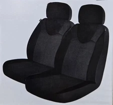 Custom Covers Front Seats Covers Universal Durable Black Contoured Fit