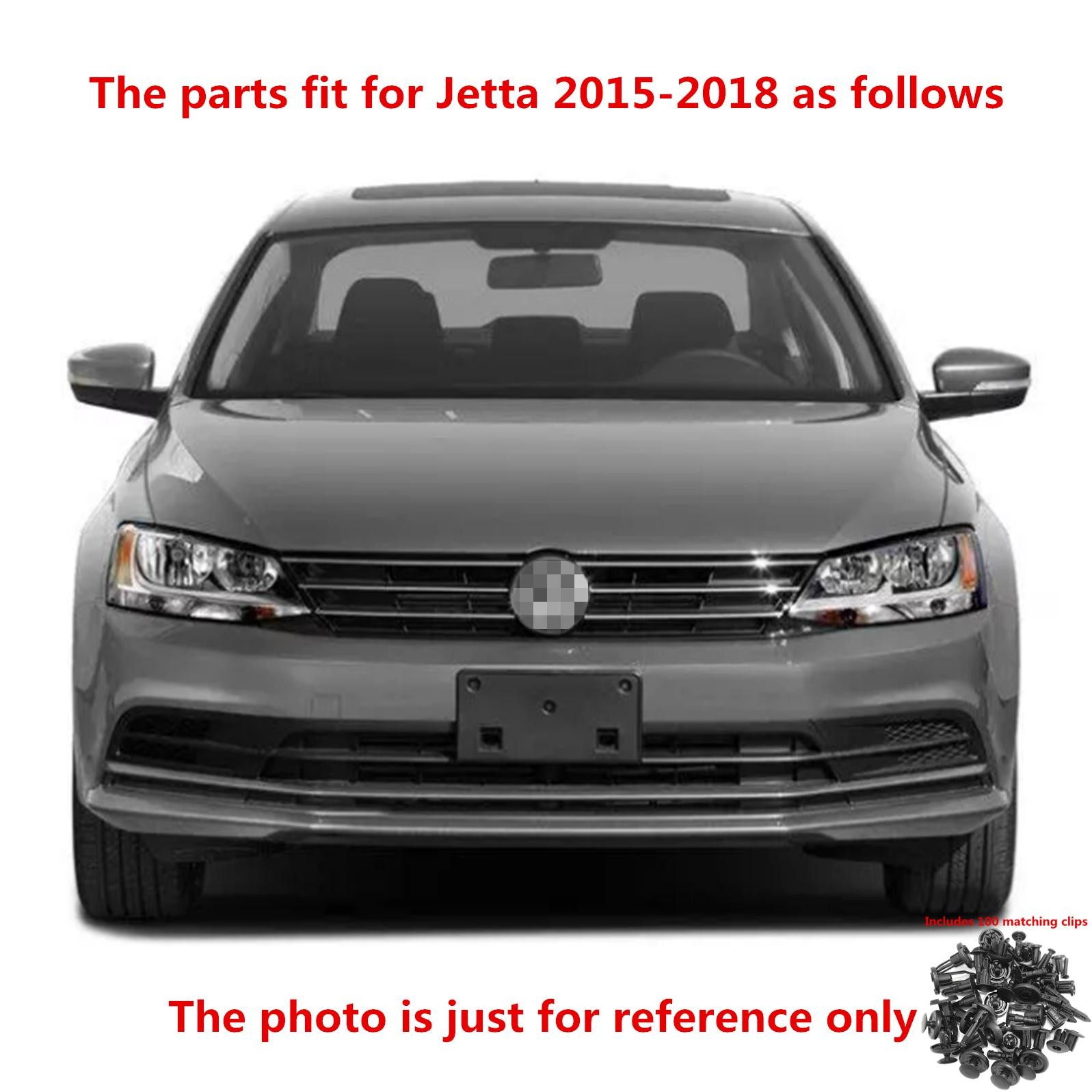13PC For Jetta 2015-18 Grille Mesh Bumper Reinforcement Support Bracket Trim Kit