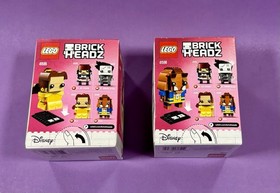 LEGO BRICKHEADZ Beauty and the Beast Lot: Belle 41595 and Beast 41596 NEW SEALED