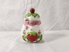 Vintage Strawberry Shortcake Porcelain Sugar Dish Lid TCFC AD