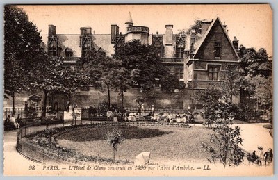 Antique Postcard Musee DE Cluny Gothic Architecture Paris, Fr 1900s