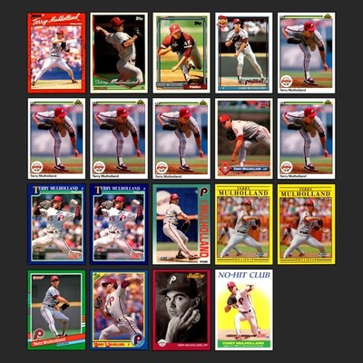 Terry Mulholland Philadelphia Phillies Baseball Card Lot of 19 Topps Score Donru