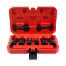 Flare Nut Wrench Set 12-19mm Crowfoot For Hydraulic Brake Fuel Line 8pc Kit