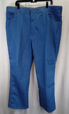 Wrangler Blue Jeans Men's Size 42x30 Denim Light Wash High Rise Straight Leg