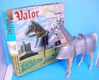 1968 MARX VALOR SIR STUART THE SILVER NOBLE KNIGHT SERIES ARMORED HORSE