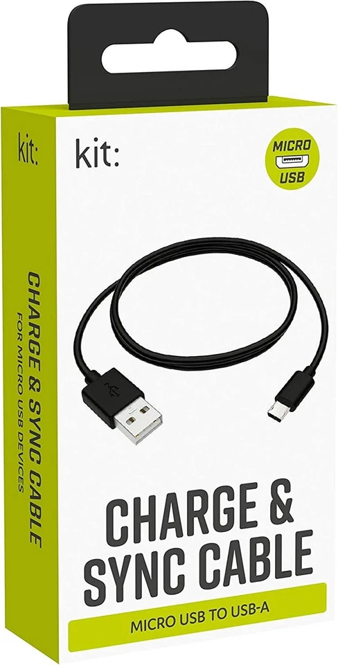 Kit 1M Micro USB Cable Black - 8600USBDATKTRF - Image 3 of 3