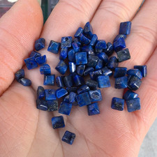 50pcs 4mm Natural Lapis Lazuli Stone Square CAB CABOCHON for DIY Jewelry Making