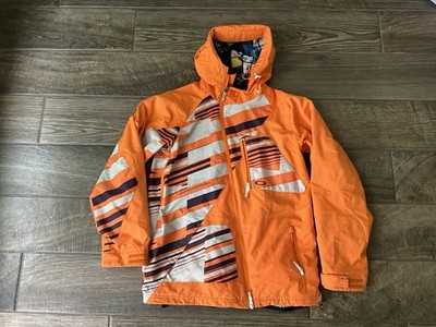 Oakley Thinsulate Snow Ski Jacket Men s Size S Orange Hooded - Unique Design