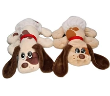 Lot of 2 Pound Puppies 8″ Classic Collection White/Tan Puppies w/ Spots 2019