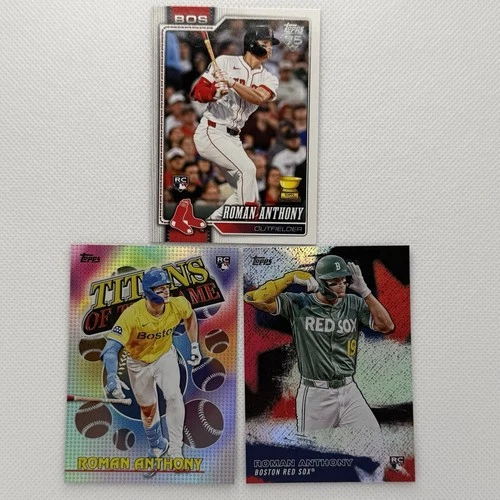 Roman Anthony Rookie Card Lot 2026 Topps Series 1 Boston Red Sox MLB - 3 Cards