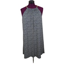 Women's Michael Michael Kors Blue Floral Chain Straps Slip Dress | Size XL