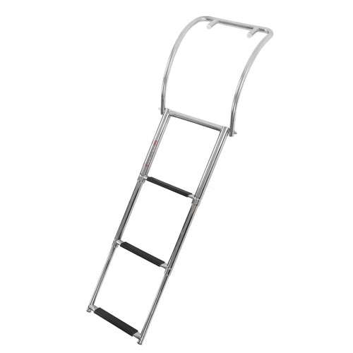 ・*3 Step Pontoon Boat Ladder Stainless Steel Heavy Duty Foldable Telescoping - Picture 3 of 12