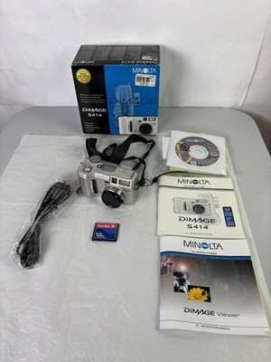 Minolta DiMAGE S414 Digital Camera 4MP  4x Optical Zoom w/1GB SD Card & Manuals