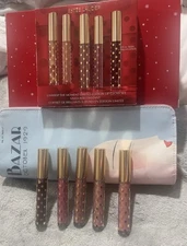 Estee Lauder Luxe Gift Basket~Harper's Bazar Oct 1929 Clutch~5 Pack Lip Gloss