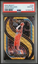 2024 Panini Select Basketball Jalen Williams #124 Gold Wave 02/10 PSA 10