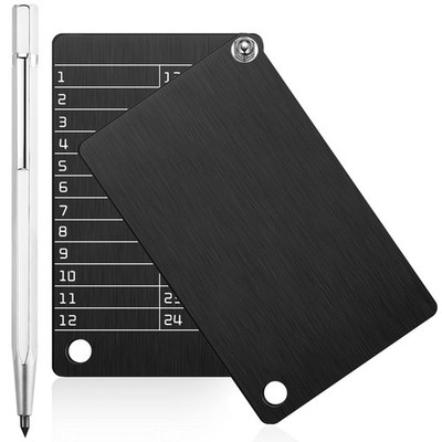 2 Pieces Steel Crypto Wallets and 1 Piece Metal Plate Marking Pen, Cryptocurrenc