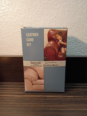 Stain Safe Leather Care Kit 4 Oz Leather Soft Clean, Protection, Cloth & Sponge 