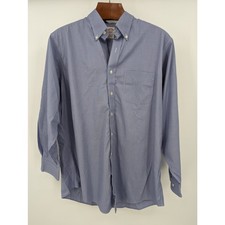 Brooks Brothers Blue 100 Cotton Long Sleeve Button Down Shirt Men's Sz 16.5-33