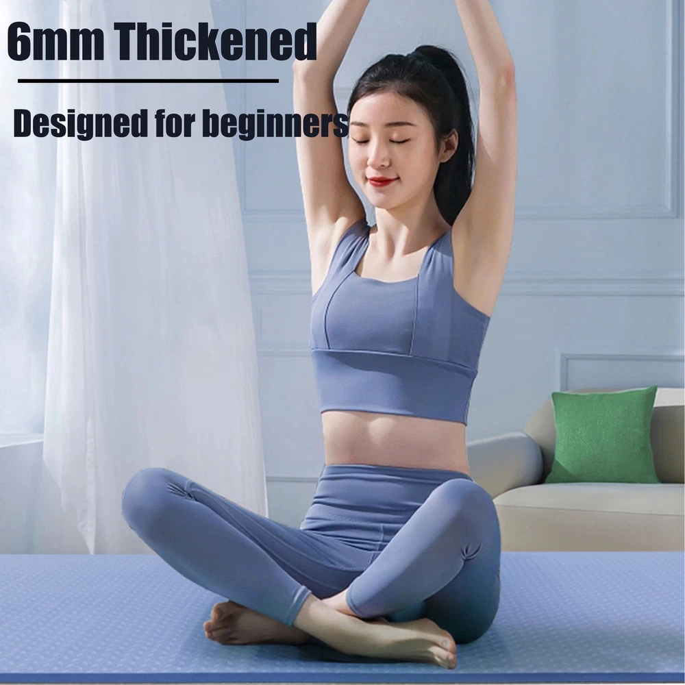 Extra Thick 24x72 Inch Eco-Friendly TPE Non-Slip Yoga Mat for Exercise Extra Thick 24x72 Inch Eco-Friendly TPE Non-Slip Yoga Mat for Exercise