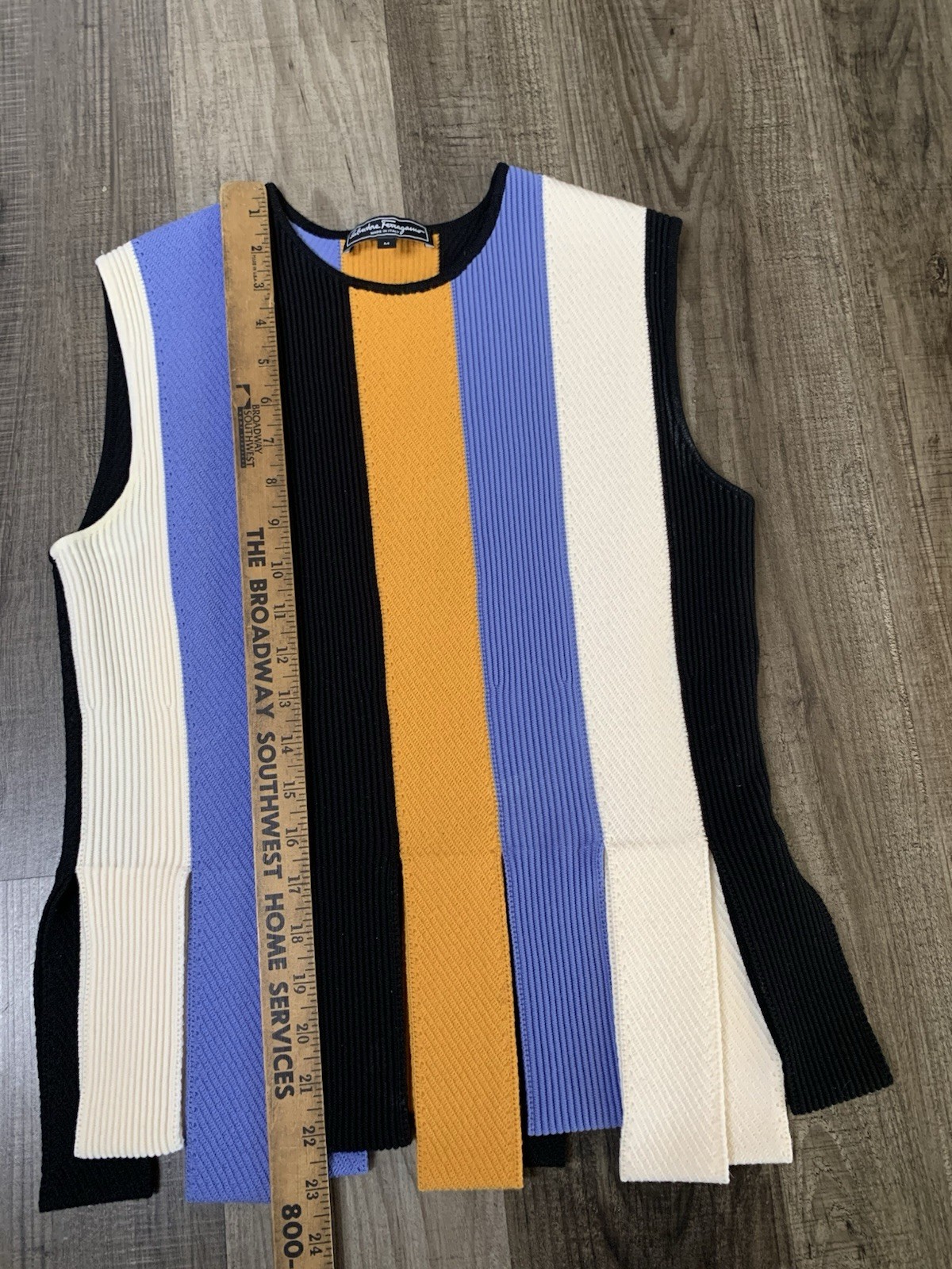 Salvatore Ferragamo Colorblock Patchwork Wool Swe… - image 15