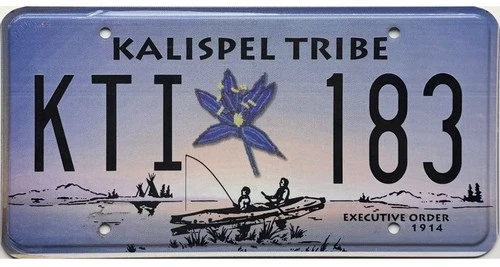 KALISPEL TRIBE Washington License Plate #KTI 183 Tribal