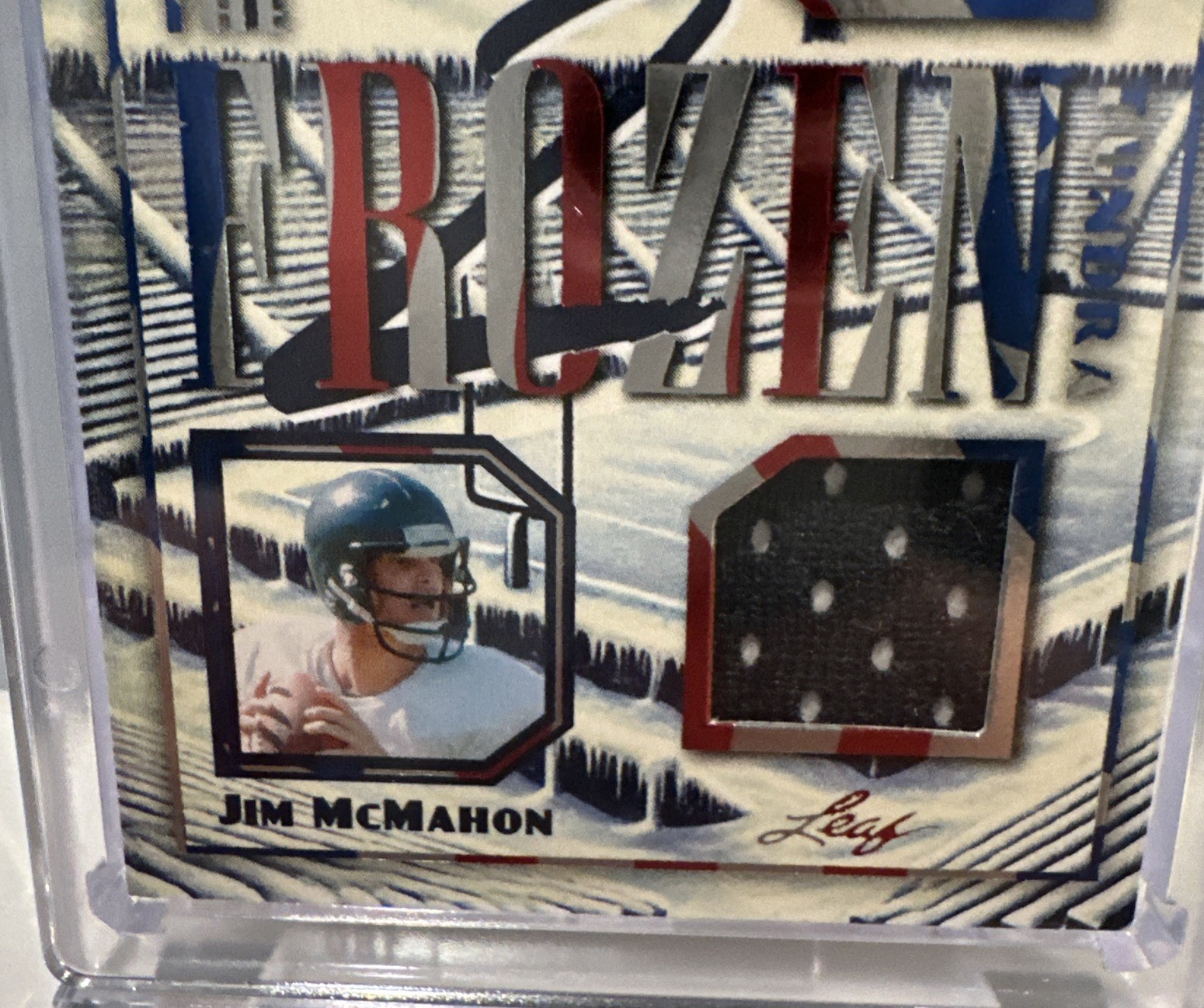 2025 Leaf # 1/5 Glory Of The Game….” Walter Payton/Jim McMahon Dual Game Jersey view 4